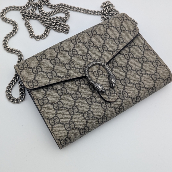 Gucci Dionysus GG Supreme Wallet on Chain Crossbody Bag - Picture 10 of 16